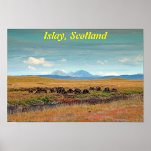 Paps of Jura from Islay, Scotland Poster