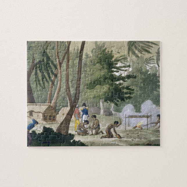 Papu tribe on the Isle of Rawak, plate 20 from 'Le Jigsaw Puzzle (Horizontal)