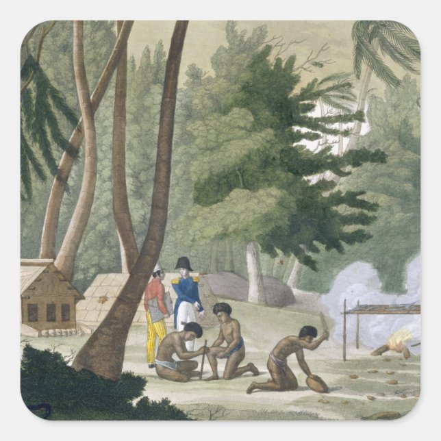 Papu tribe on the Isle of Rawak, plate 20 from 'Le Square Sticker (Front)