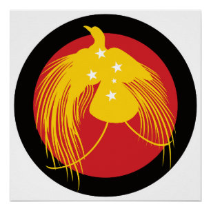 Papua Bird-of-paradise Papuan National Animal Flag Poster