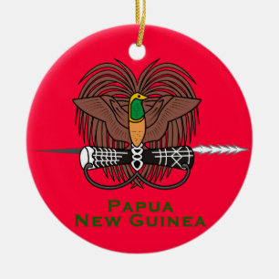 Papua New Guine* Ceramic Christmas Ornament