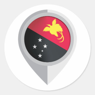 Papua new guinea  classic round sticker
