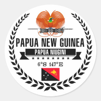 Papua New Guinea Classic Round Sticker