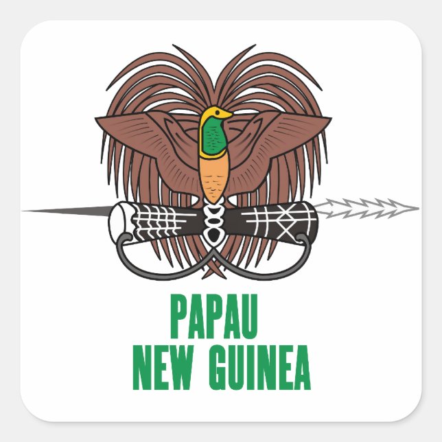 PAPUA NEW GUINEA - emblem/flag/coat of arms/symbol Square Sticker (Front)