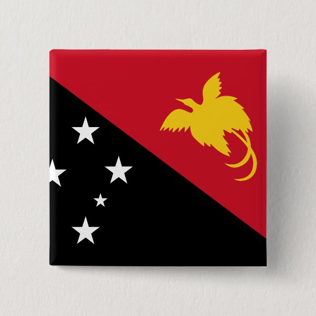 Papua New Guinea Flag 15 Cm Square Badge (Front)