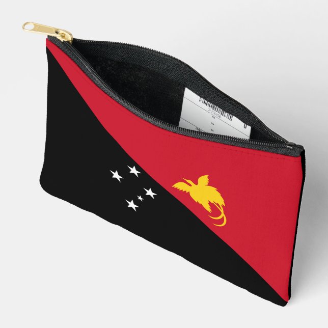 Papua New Guinea flag Accessory Pouch (Open)