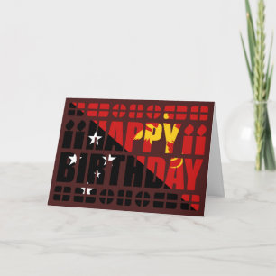 Papua New Guinea Flag Birthday Card
