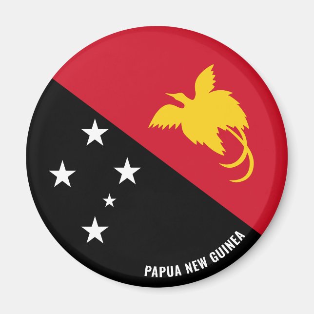 Papua New Guinea Flag Charming Patriotic Magnet (Front)