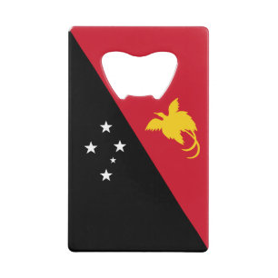Papua New Guinea Flag Credit Card Bottle Opener