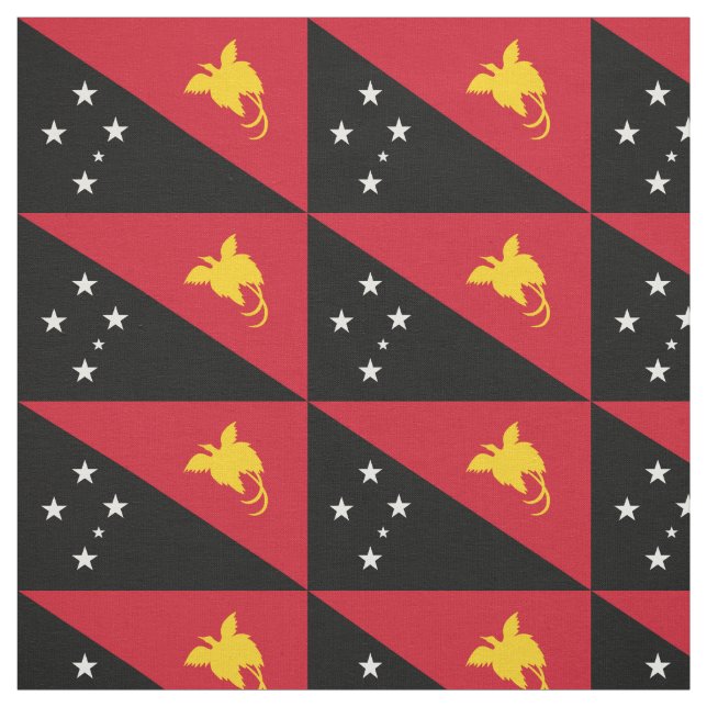 Papua New Guinea Flag Fabric (Swatch)