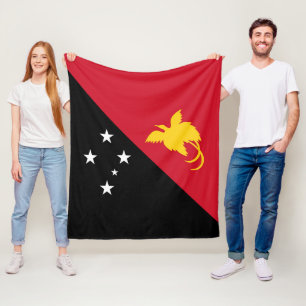 Papua New Guinea flag Fleece Blanket