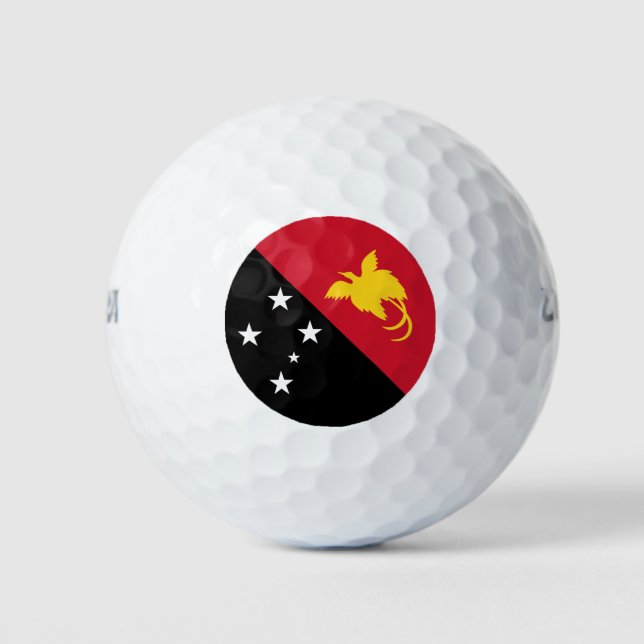 Papua New Guinea Flag Golf Balls (Front)