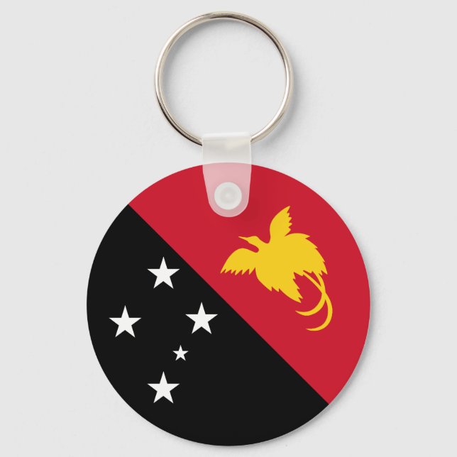 Papua New Guinea Flag Key Ring (Front)