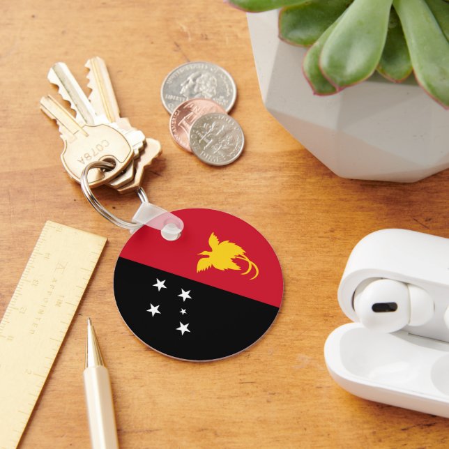 Papua New Guinea flag Key Ring (Desk)