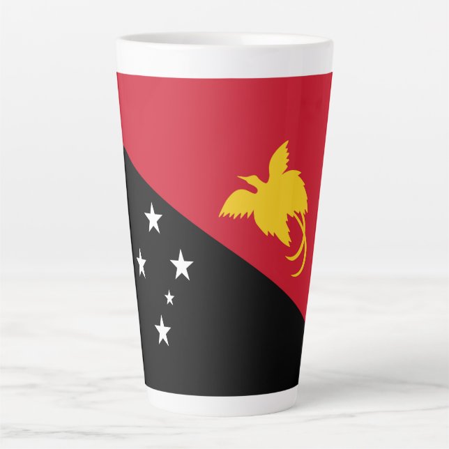 Papua New Guinea flag Latte Mug (Front)