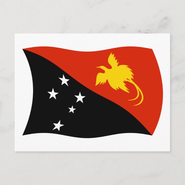 Papua New Guinea Flag Postcard (Front)