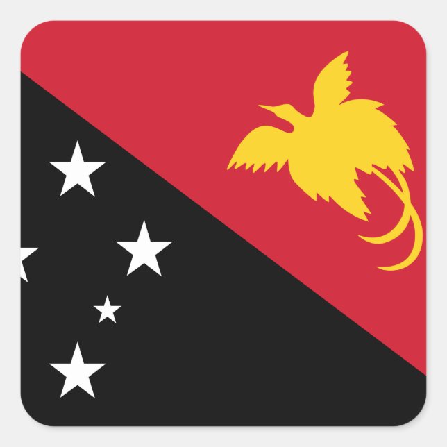 Papua New Guinea Flag Square Sticker (Front)