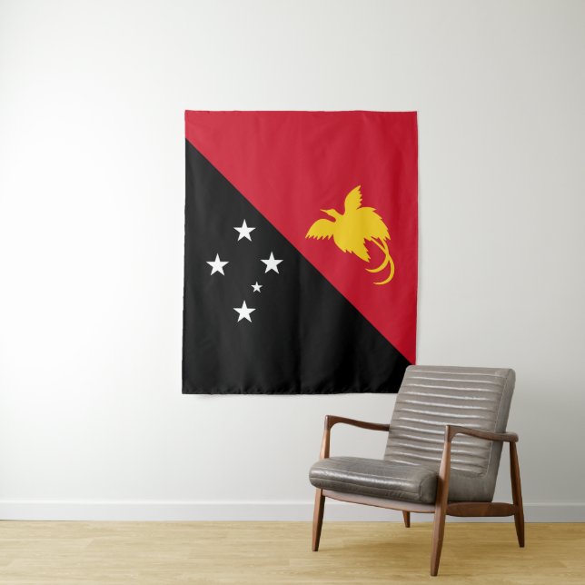 Papua New Guinea flag Tapestry (In Situ)