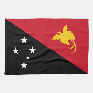 Papua New Guinea Flag Tea Towel