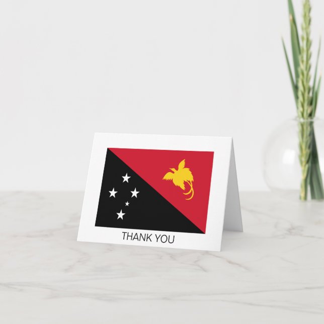 Papua New Guinea Flag Thank You Card (Front)