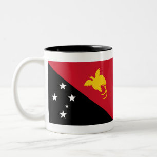 Papua New Guinea Flag Two-Tone Coffee Mug