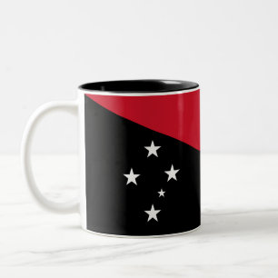 Papua New Guinea Flag Two-Tone Coffee Mug