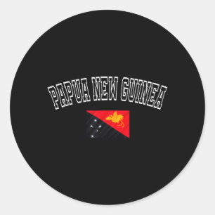 Papua New Guinea Flag Vintage Retro Heritage Classic Round Sticker