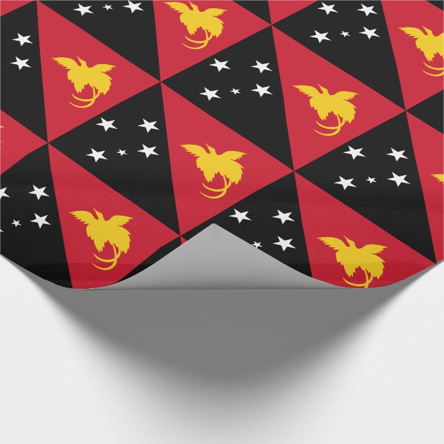 Papua New Guinea Flag Wrapping Paper (Corner)