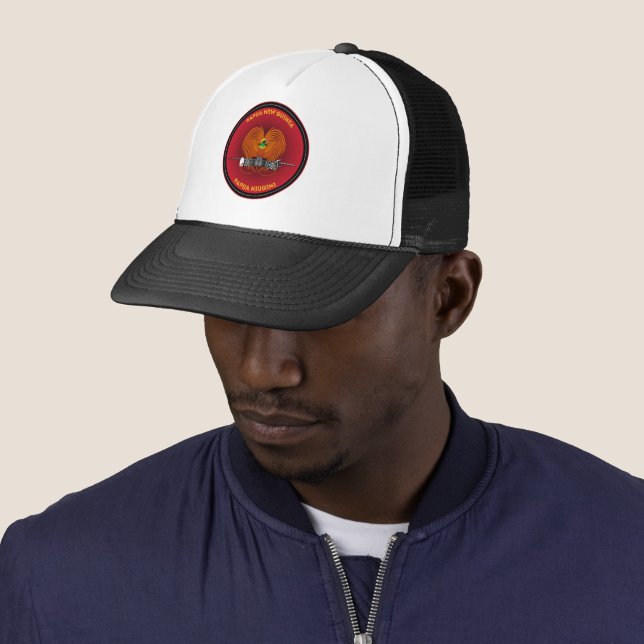 Papua New Guinea Heritage Emblem Trucker Hat (In Situ)