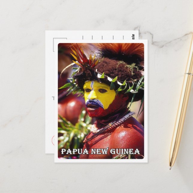 Papua New Guinea - Huli Wigman - Postcard (Front/Back In Situ)
