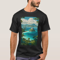 Papua New Guinea Illustration Travel Art Vintage