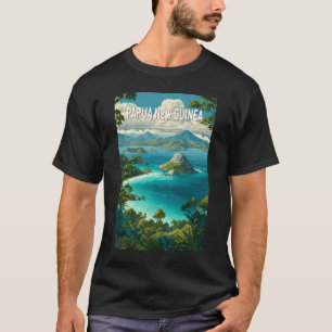 Papua New Guinea Illustration Travel Art Vintage T-Shirt