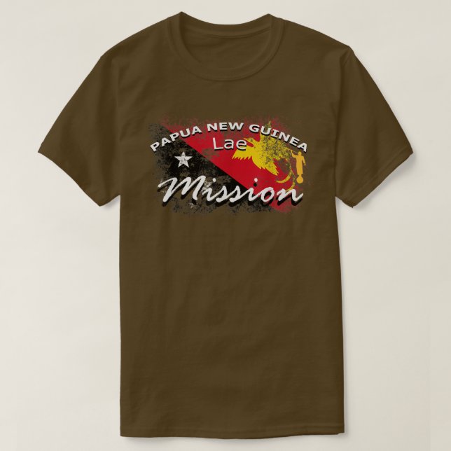 Papua New Guinea Lae Mormon LDS Mission Missionary T-Shirt (Design Front)