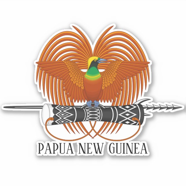 Papua New Guinea National Coat Of Arms Patriotic (Front)