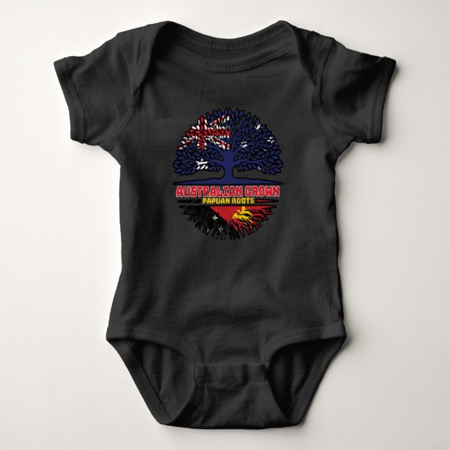 Papua New Guinea Papuan Australian Australia Tree Baby Bodysuit (Front)