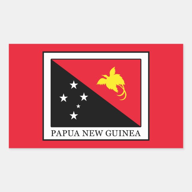 Papua New Guinea Rectangular Sticker (Front)