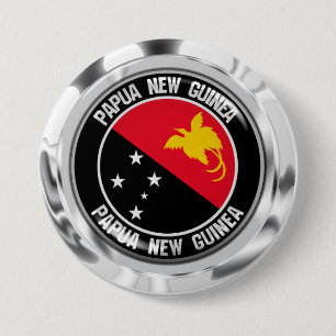 Papua New Guinea Round Emblem 7.5 Cm Round Badge