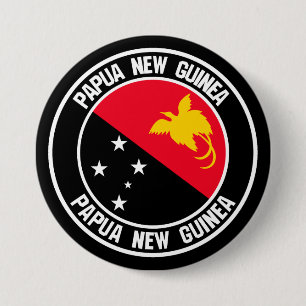 Papua New Guinea Round Emblem 7.5 Cm Round Badge