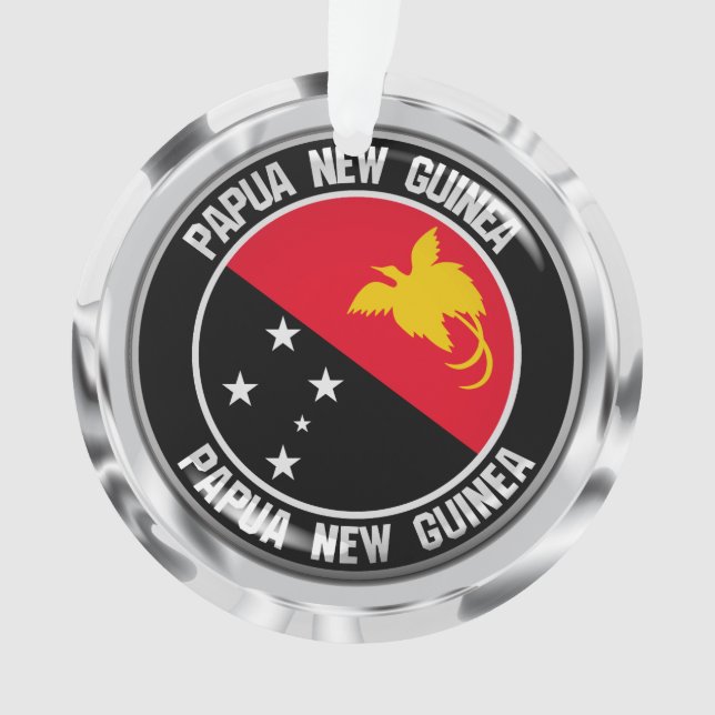 Papua New Guinea Round Emblem Ornament (Front)