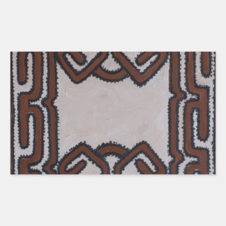 Papua New Guinea Tapa Cloth Rectangular Sticker
