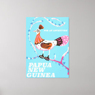 Papua New Guinea Travel poster Canvas Print