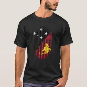 Papuan American Flag   Papua New Guinea and USA T-Shirt