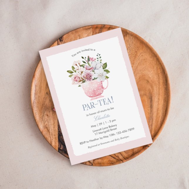 PAR-TEA Pink Baby Shower Invitation (Creator Uploaded)