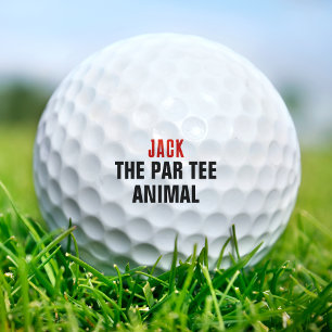 Par Tee Animal Golfing Phrase Funny Quote Golf Balls