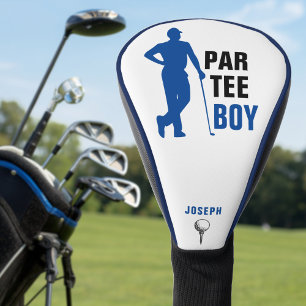 Par Tee Boy Blue & White Golf Head Cover