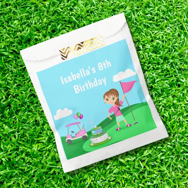 Par-Tee Chibi Girl Birthday Golf Party Favour Bags (Creator Uploaded)
