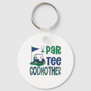 Par-tee Godmother Golf Lover Birthday Party Family Key Ring