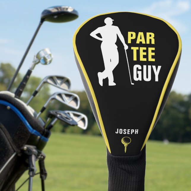 Par Tee Guy Black & Yellow Golf Head Cover (Par Tee Guy Black & Yellow Golf Head Cover
)