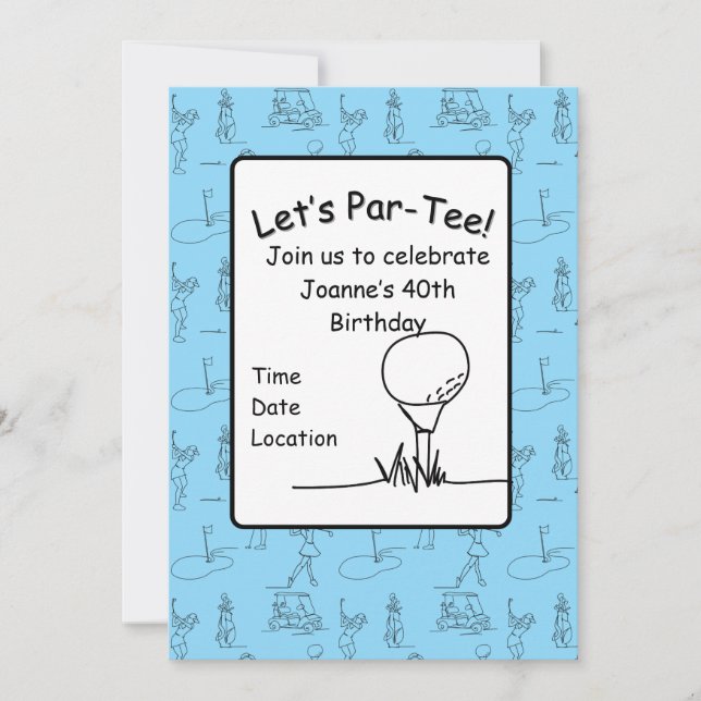 Par-tee invitation (Front)