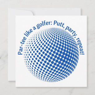 Par-tee like a golfer thank you card